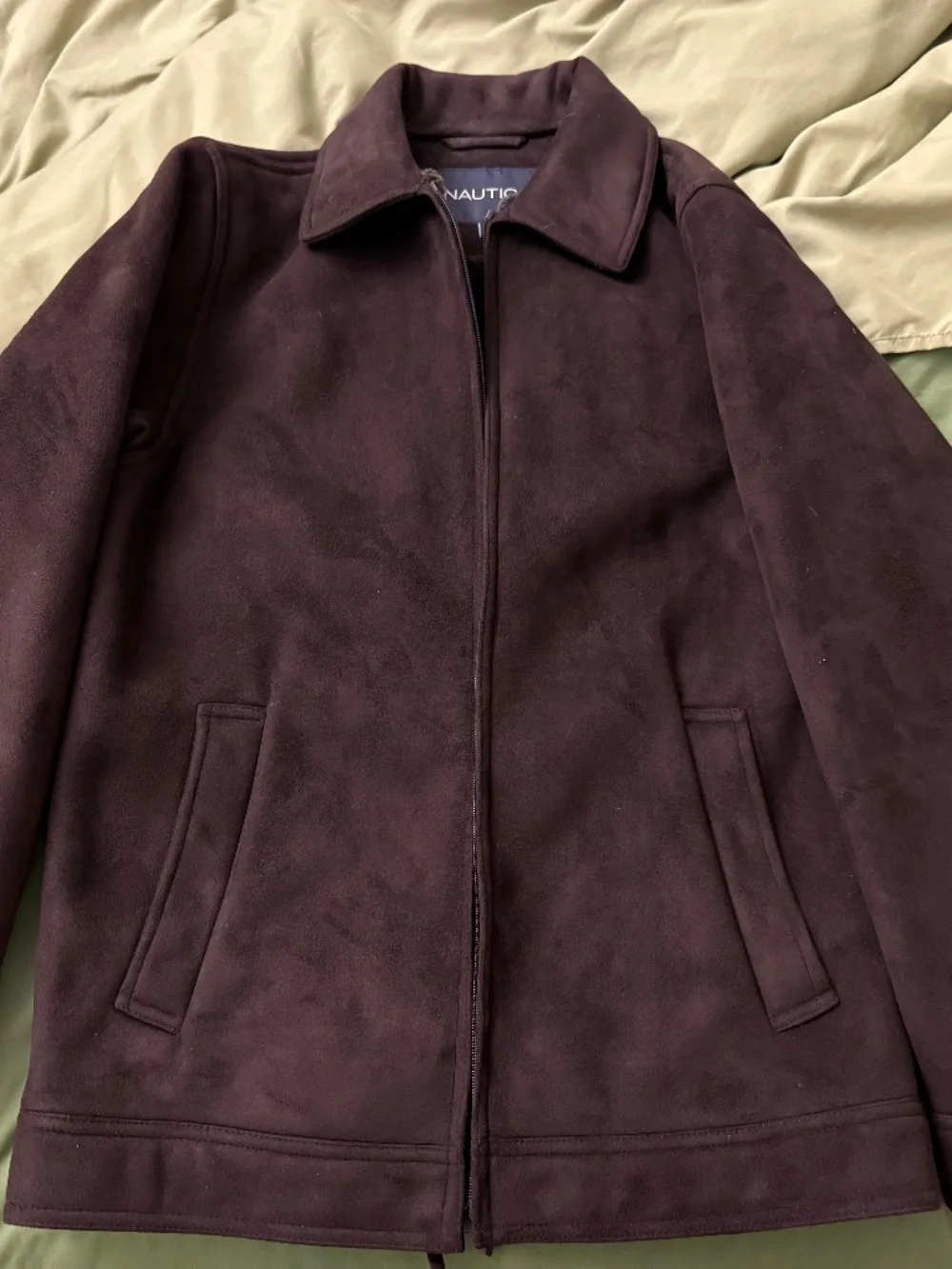 Nautica faux fur suede jacket